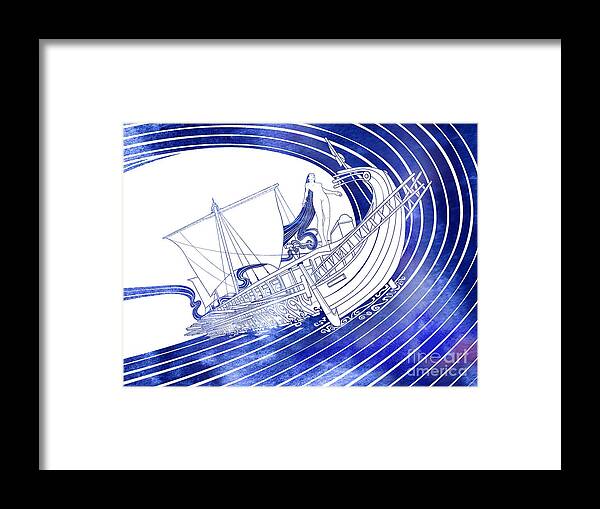 Nausithoe Framed Print featuring the mixed media Nausithoe by Stevyn Llewellyn