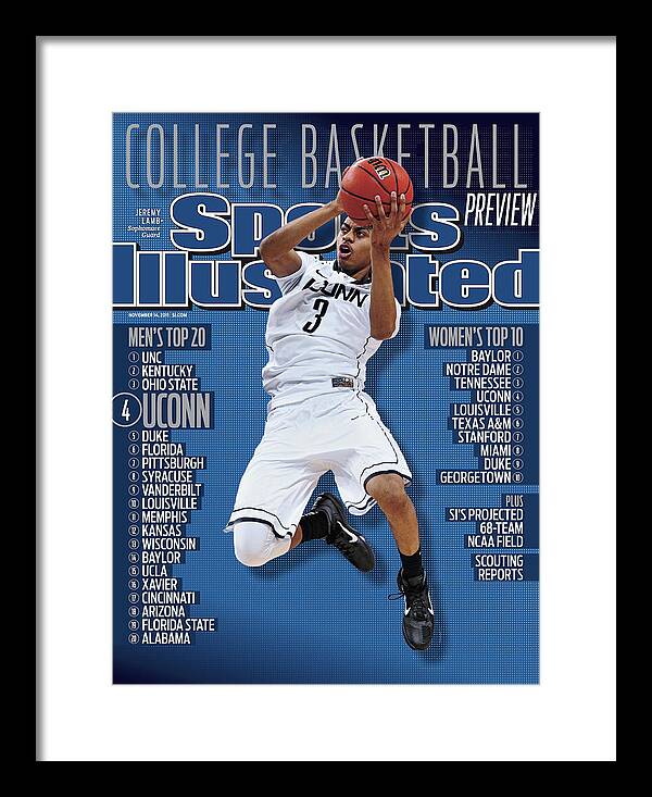Magazine Cover Framed Print featuring the photograph Ncaa Basketball Tournament - Final Four - Semifinals Sports Illustrated Cover by Sports Illustrated