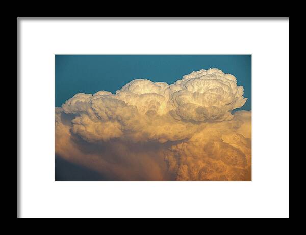 Nebraskasc Framed Print featuring the photograph Nebraska Sunset Thunderheads 053 by NebraskaSC