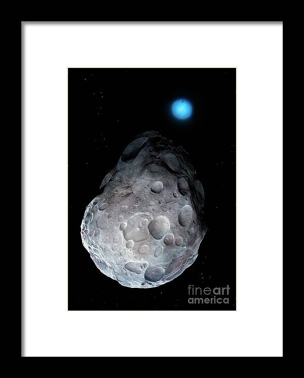 Astronomical Framed Print featuring the photograph Neptune Seen From Nereid by Mark Garlick/science Photo Library