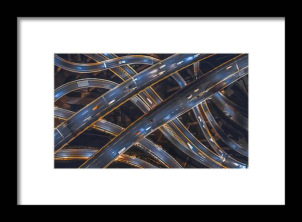 Highway Framed Print featuring the photograph Network by ??tianqi