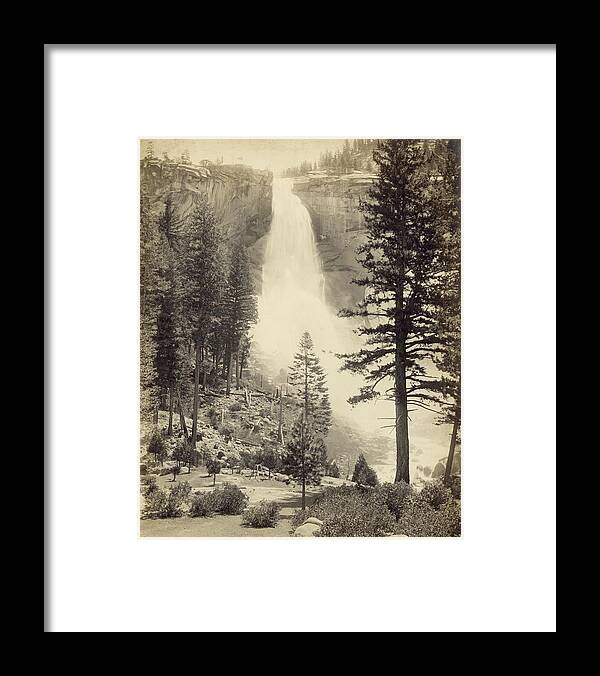 California Framed Print featuring the photograph Nevada Fall by Carleton E. Watkins