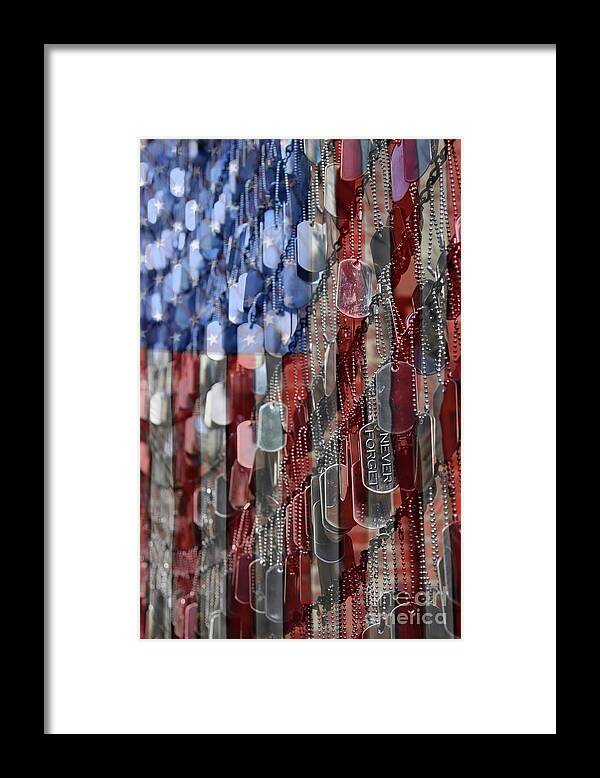 Patriotic Framed Print featuring the photograph Never Forget American Sacrifice by DJ Florek