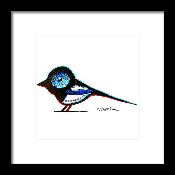 Magpie Framed Print featuring the painting Nevermore by Howard Weliver