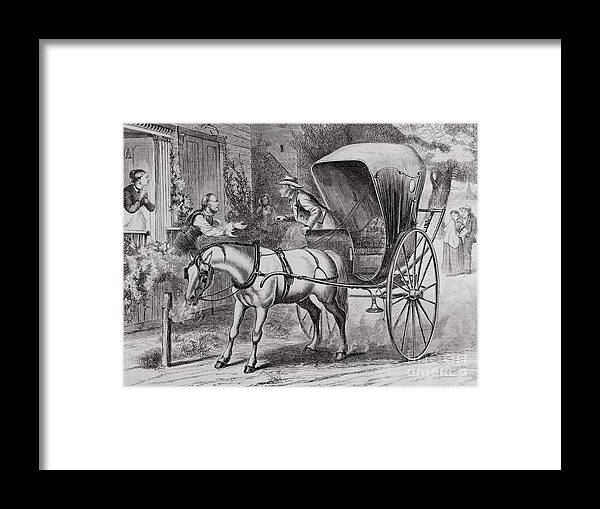 Art Framed Print featuring the photograph New Country Doctor Arriving In Town by Bettmann