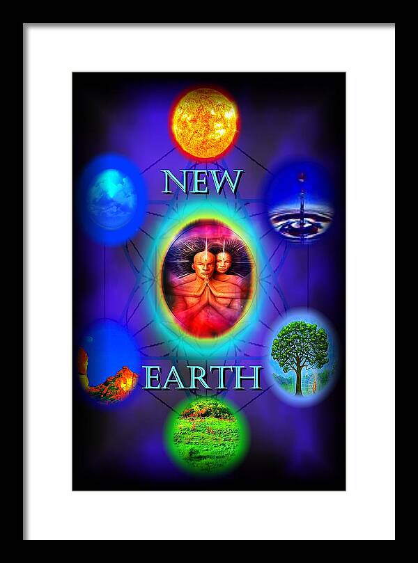  Framed Print featuring the digital art New Earth by Debra MChelle