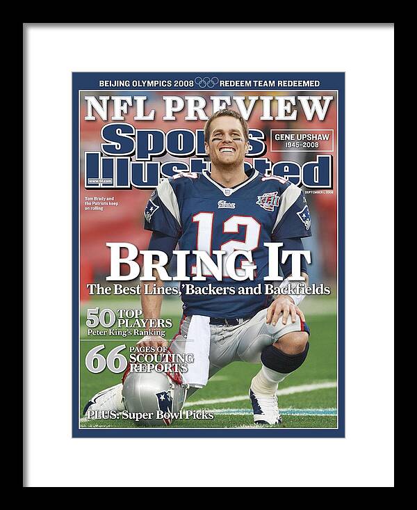 New England Patriots Framed Print featuring the photograph New England Patriots Qb Tom Brady, Super Bowl Xlii Sports Illustrated Cover by Sports Illustrated
