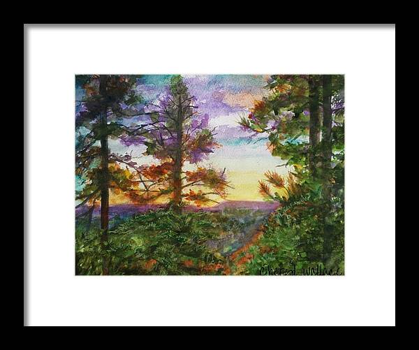 Pine Framed Print featuring the painting New Every Morning by Cheryl Wallace