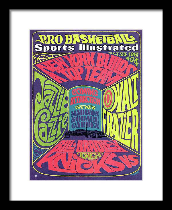 Magazine Cover Framed Print featuring the photograph New Madison Square Garden 1967-68 Nba Basketball Preview Sports Illustrated Cover by Sports Illustrated