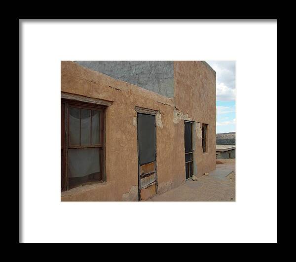 New Mexico Village Framed Print featuring the photograph New Mexico Village by Audrey