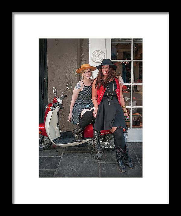 New Orleans Framed Print featuring the photograph New Orleans Hat Shop Girls by Steven Sparks