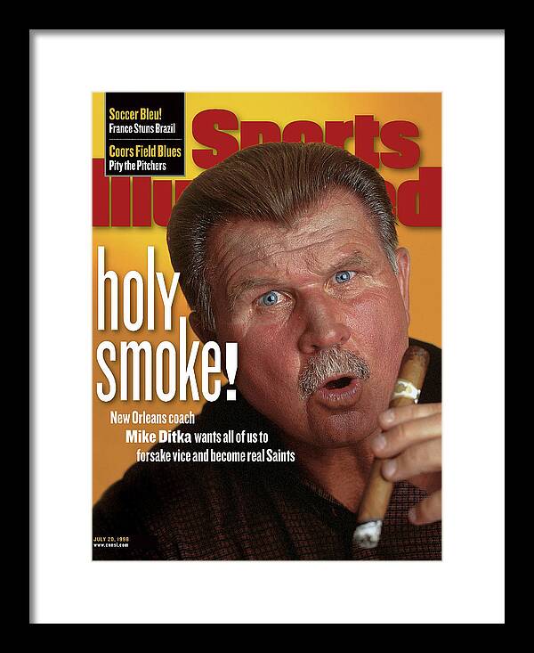 New Orleans Saints Coach Mike Ditka Sports Illustrated Cover Framed Print