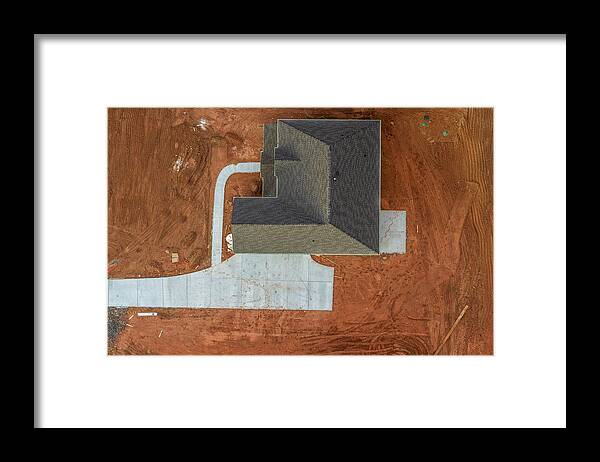 House Framed Print featuring the photograph New Residential Construction, Mountain Park, Georgia by Cavan Images