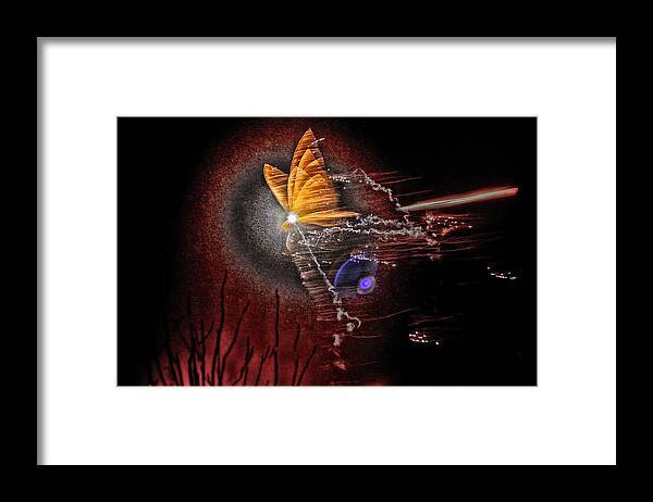 Abstract Framed Print featuring the photograph New Year Butterfly by Bjrn A Hveding