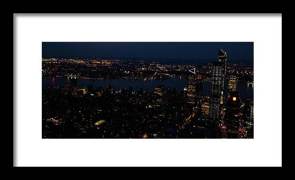 Chrysler Building Framed Print featuring the photograph New York City Skyline at Night by Crystal Wightman