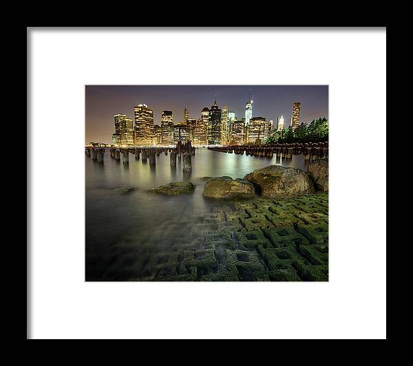 Tranquility Framed Print featuring the photograph New York City Skyline by Jimmy Mcintyre