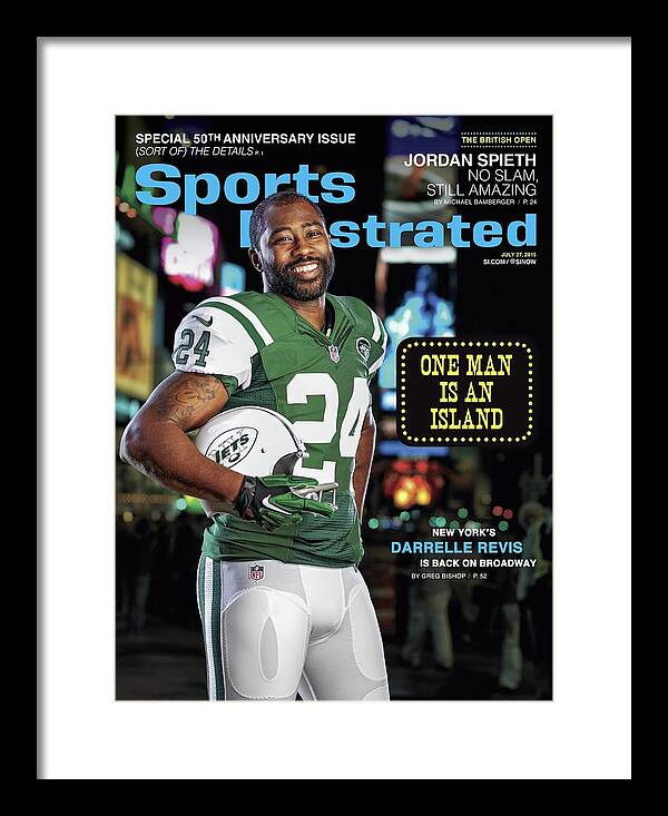 Magazine Cover Framed Print featuring the photograph New York Jets Darrelle Revis Sports Illustrated Cover by Sports Illustrated