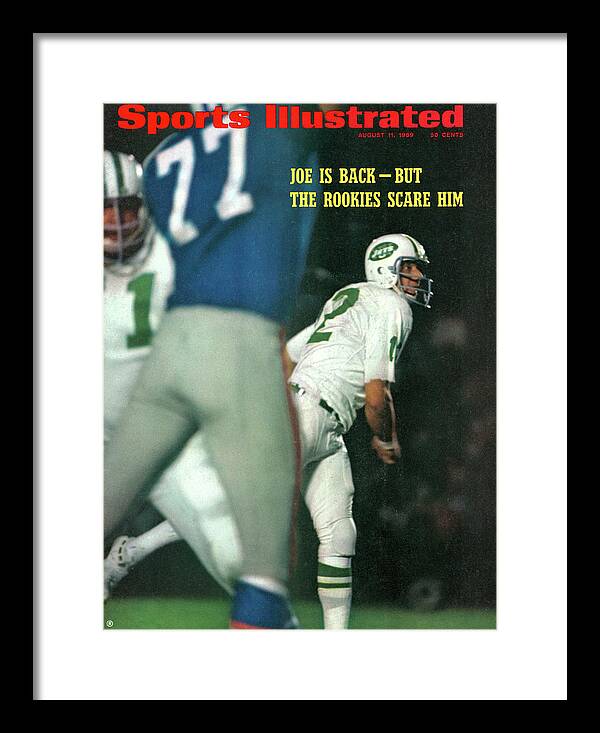 New York Jets Framed Print featuring the photograph New York Jets Qb Joe Namath, 1969 Chicago Tribune Charities Sports Illustrated Cover by Sports Illustrated