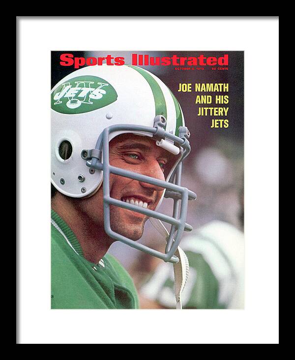 Magazine Cover Framed Print featuring the photograph New York Jets Qb Joe Namath Sports Illustrated Cover by Sports Illustrated