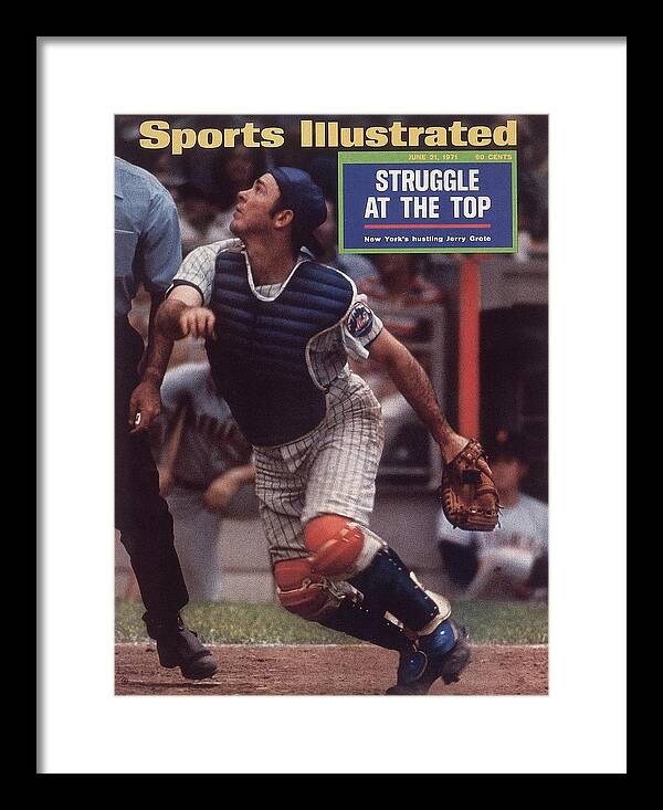 Magazine Cover Framed Print featuring the photograph New York Mets Jerry Grote... Sports Illustrated Cover by Sports Illustrated