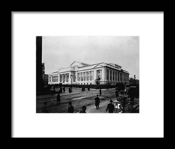 Pedestrian Framed Print featuring the photograph New York Public Library Main Branch by Fpg