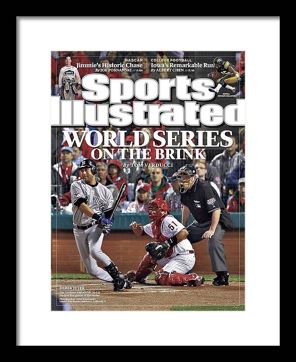 New York Yankees Derek Jeter, 2009 World Series Sports Illustrated Cover  Framed Print