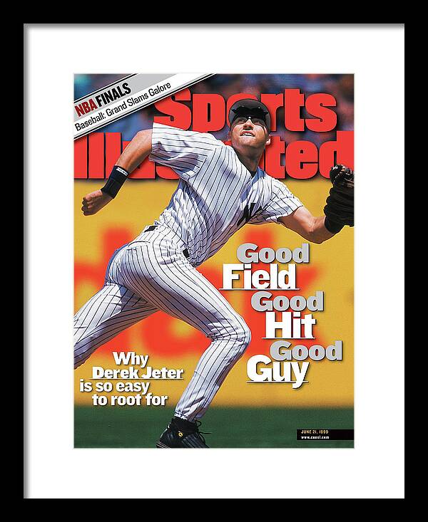 Magazine Cover Framed Print featuring the photograph New York Yankees Derek Jeter... Sports Illustrated Cover by Sports Illustrated