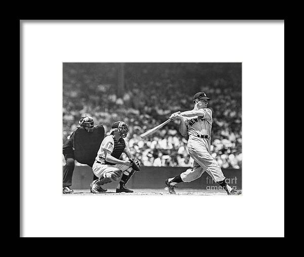 American League Baseball Framed Print featuring the photograph New York Yankees by The Stanley Weston Archive