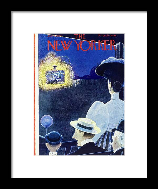 Illustration Framed Print featuring the painting New Yorker July 6 1946 by Rea Irvin