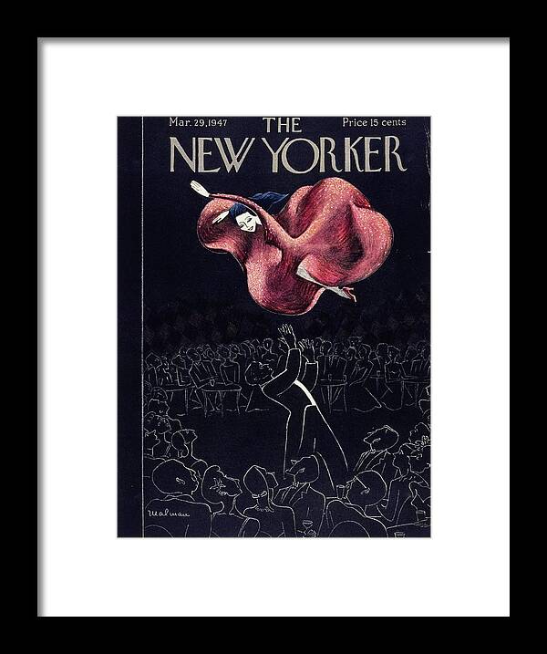 Illustration Framed Print featuring the painting New Yorker March 29th, 1947 by Christina Malman