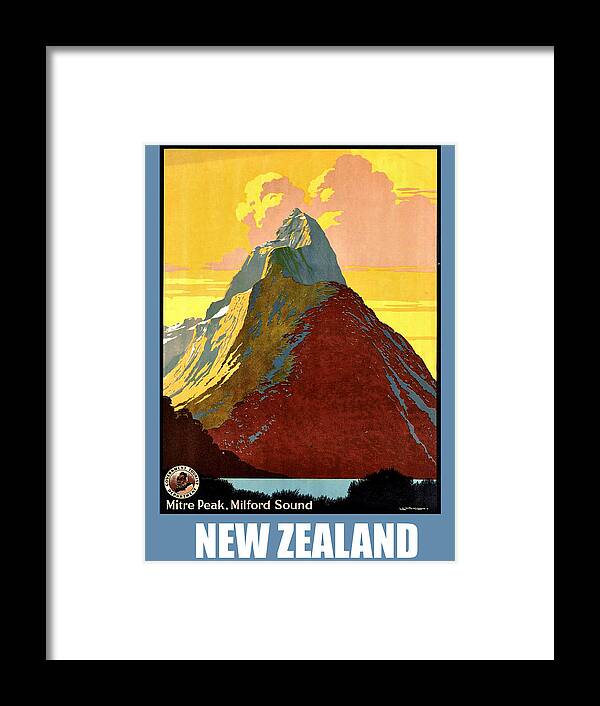 New Zealand Framed Print featuring the digital art New Zealand by Long Shot