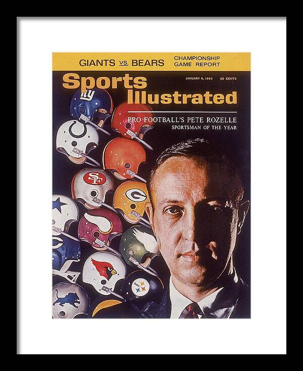 Magazine Cover Framed Print featuring the photograph Nfl Commissioner Pete Rozelle, 1963 Sportsman Of The Year Sports Illustrated Cover by Sports Illustrated