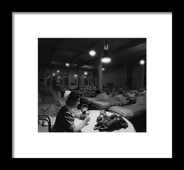 Mental Health Framed Print featuring the photograph Night Duty by Erich Auerbach