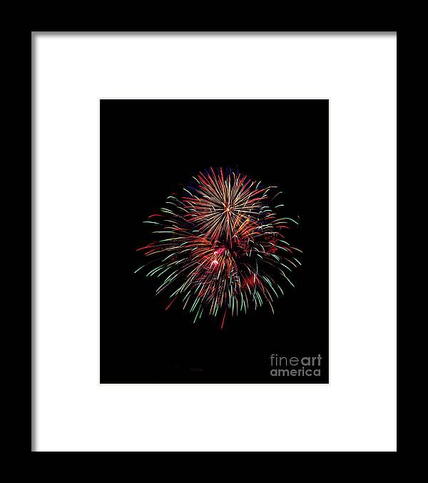 Fireworks Framed Print featuring the photograph Night Fireworks by Phillip Rubino