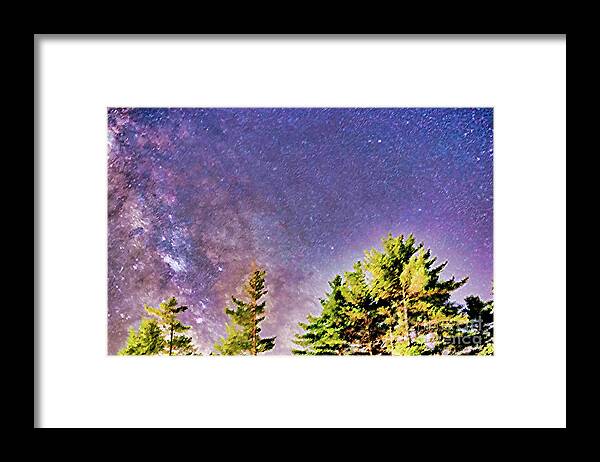 Night Framed Print featuring the digital art Night Sky by Bill King