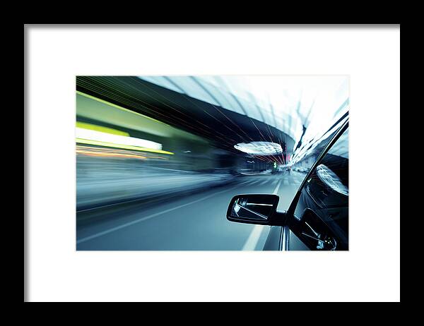 Curve Framed Print featuring the photograph Night Traffic by Alubalish