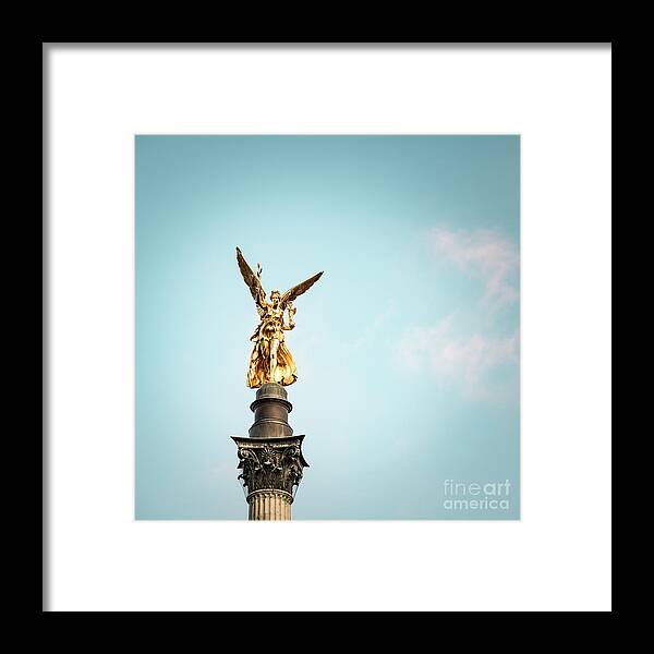 1x1 Framed Print featuring the photograph Nike - the golden beauty by Hannes Cmarits