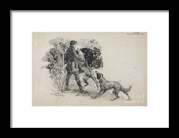 Leo Tolstoy Framed Print featuring the drawing Nikolai Rostov At The Hunt by Heritage Images