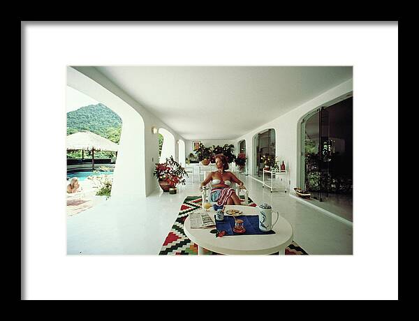 1980-1989 Framed Print featuring the photograph Nina Brusell by Slim Aarons