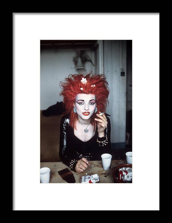 1980-1989 Framed Print featuring the photograph Nina Hagen Portrait by Donaldson Collection