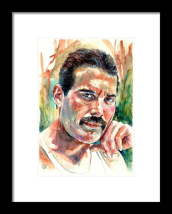 Freddie Mercury Framed Print featuring the painting No One But You - Freddie Mercury Portrait by Suzann Sines