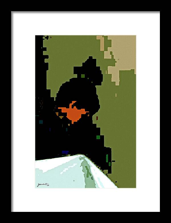 Abstract Framed Print featuring the digital art No Title by Gerlinde Keating