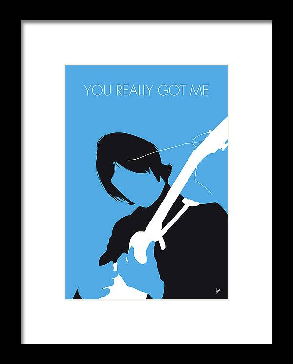 The Framed Print featuring the digital art No229 MY THE KINKS Minimal Music poster by Chungkong Art