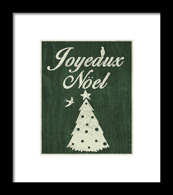 Typography & Symbols Framed Print featuring the mixed media Noel by Erin Clark