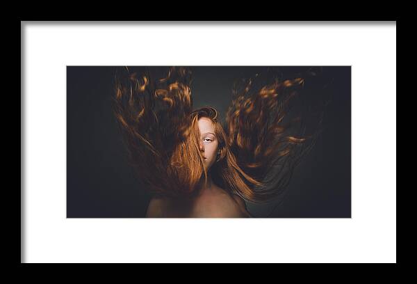 Hair Framed Print featuring the photograph Noga by Nir Amos