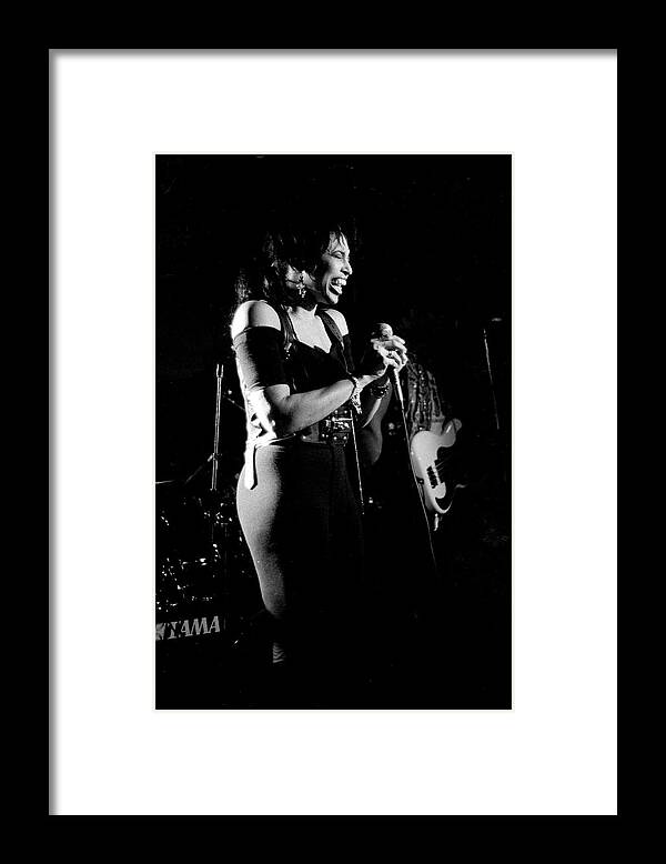 Singer Framed Print featuring the photograph Nona Hendryx 1989 by Martyn Goodacre
