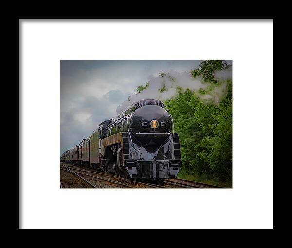 611j Framed Print featuring the photograph Norfolk and Western 611 by Lora J Wilson