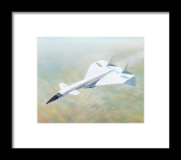 Bomber Framed Print featuring the painting North American XB-70 by Douglas Castleman