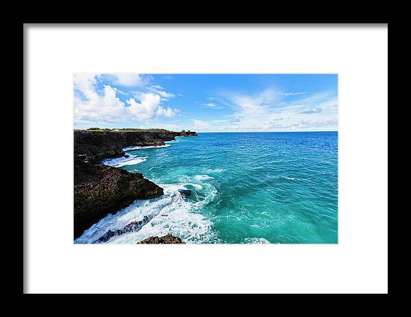 Water's Edge Framed Print featuring the photograph North Point, Barbados by Argalis