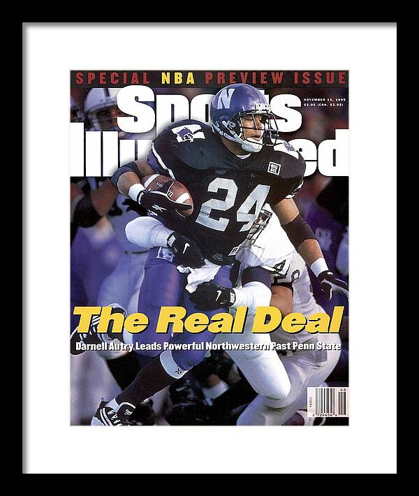 Magazine Cover Framed Print featuring the photograph Northwestern University Darnell Autry Sports Illustrated Cover by Sports Illustrated